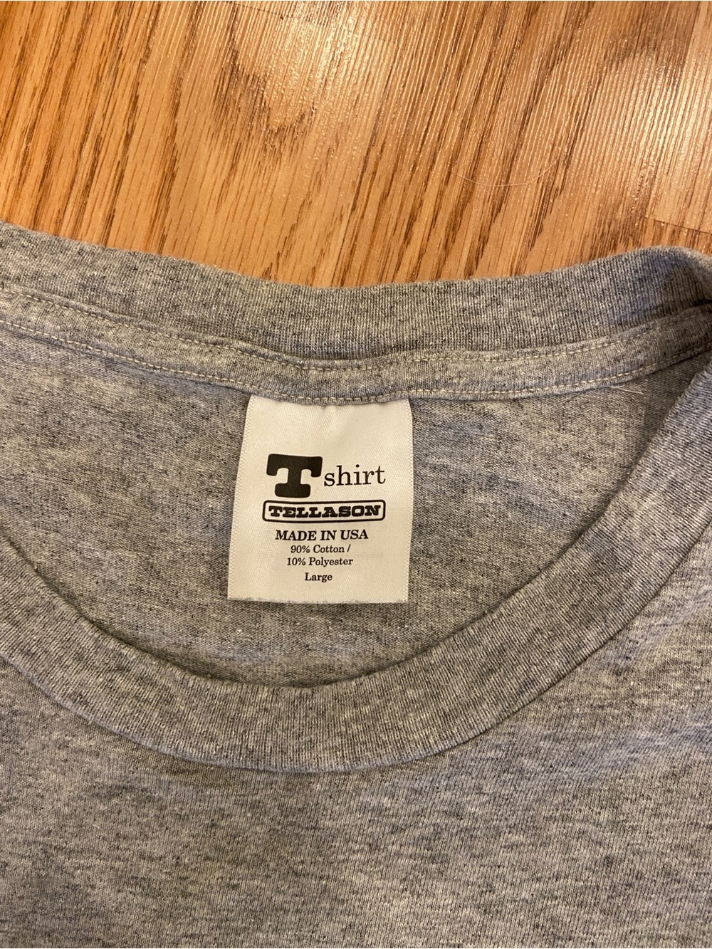 Tellason Light Gray Heather Crew Neck T-Shirt